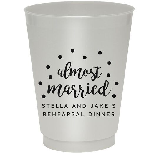 Confetti Dots Almost Married Colored Shatterproof Cups